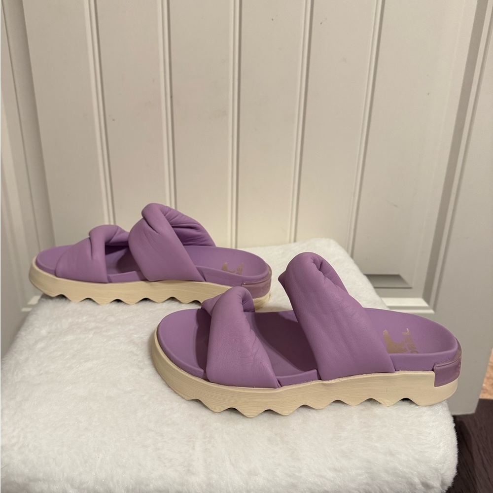 Sorel Vibe Twist Purple Slide Sandals - Picture 4 of 8